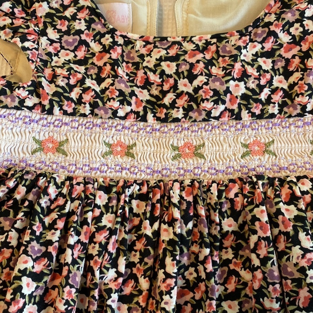 Bonnie Baby Floral Dress Size 3 - 6 months - Picture 4 of 12